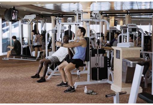 A bordo podrá entrenarse en su espectacular gimnasio